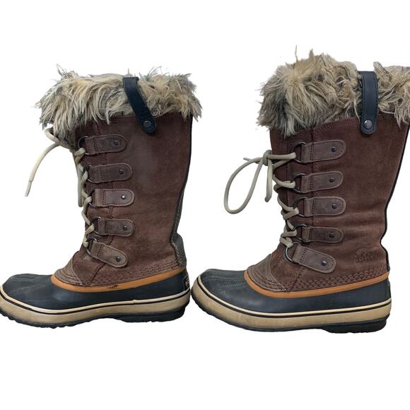Sorel Joan of Arctic Tall Boots Women's Sz 6 Brown Waterproof Insulated Lace Up - Picture 10 of 13